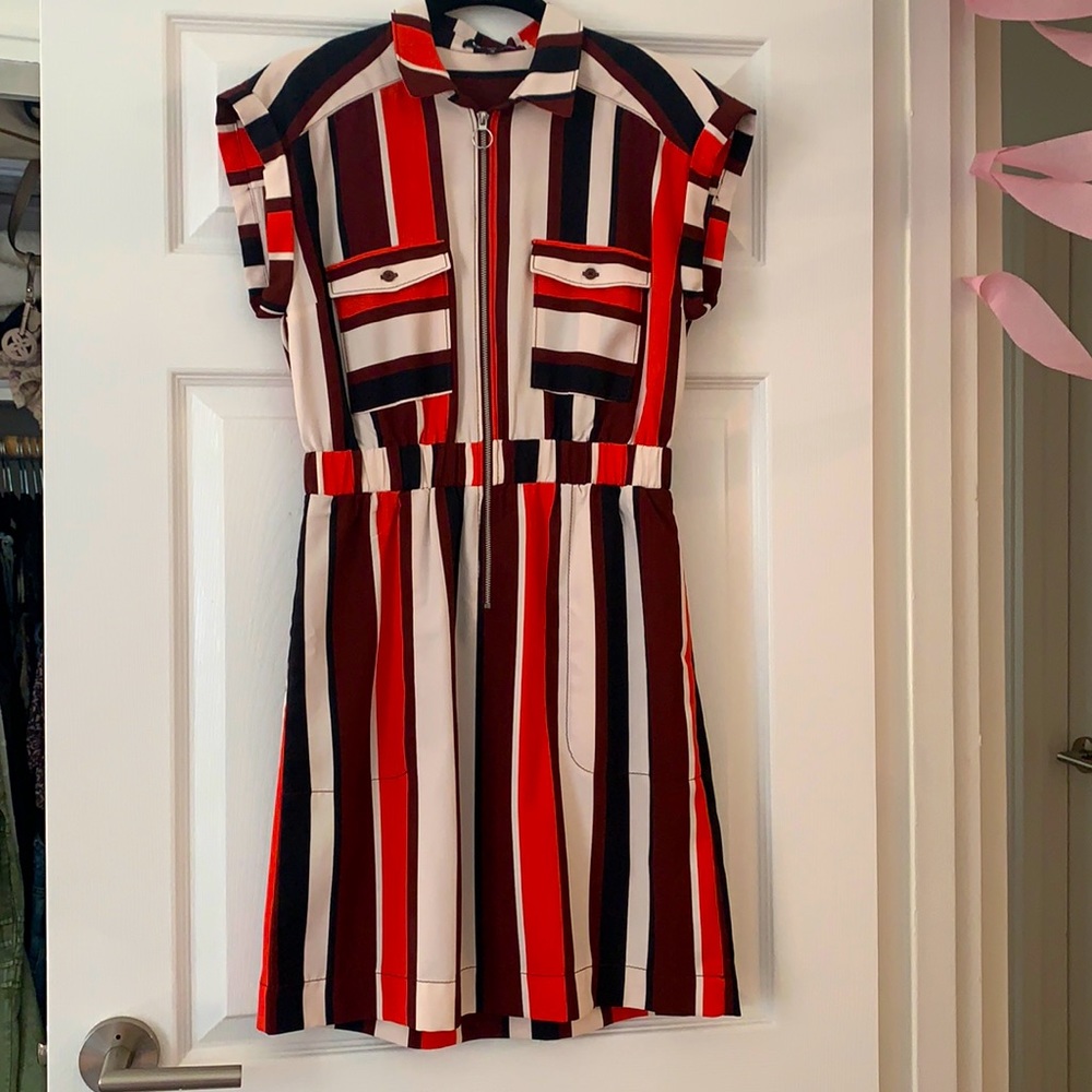 Striped Zip Up Dress